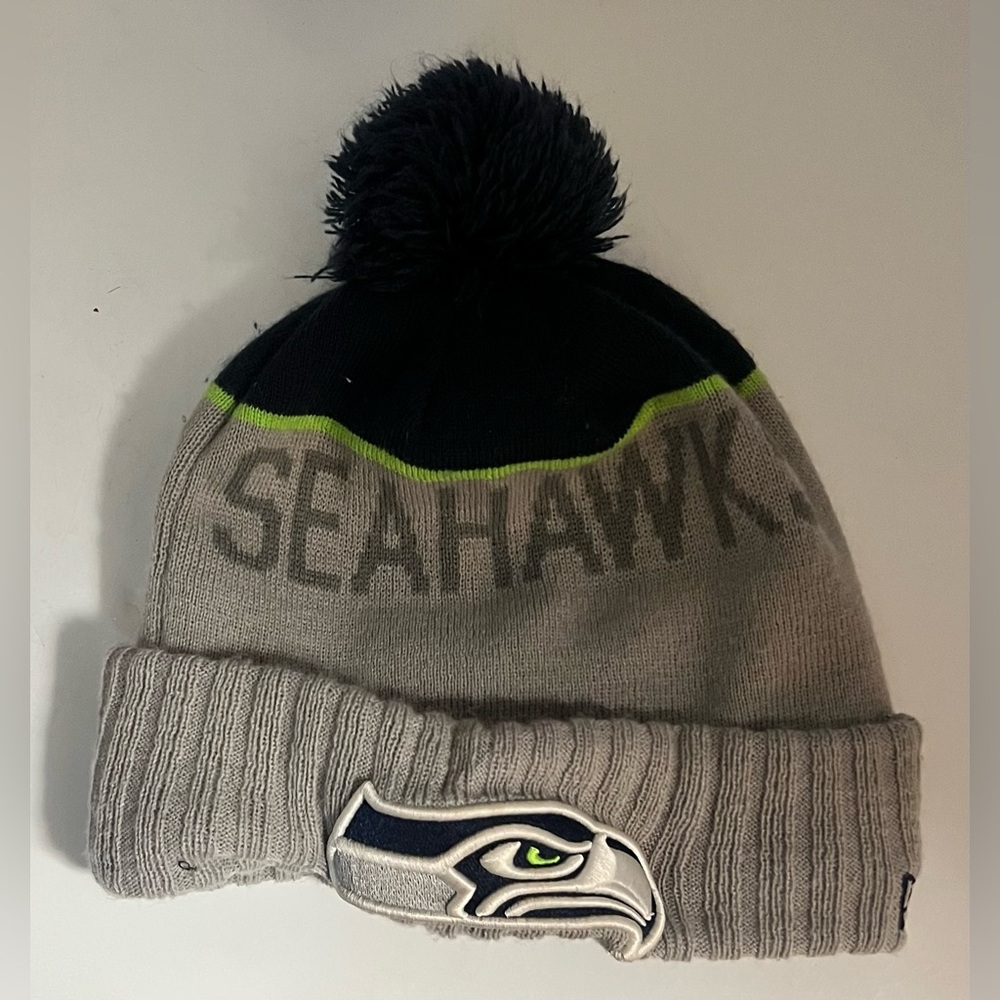 Seattle Seahawks NFL Football New Era Gray Blue Warm Soft Winter Hat Beanie